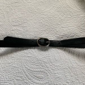 Black leather belt